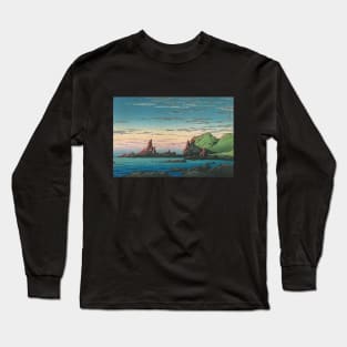 Ryugashima Island at Oga Peninsula by Kawase Hasui Long Sleeve T-Shirt